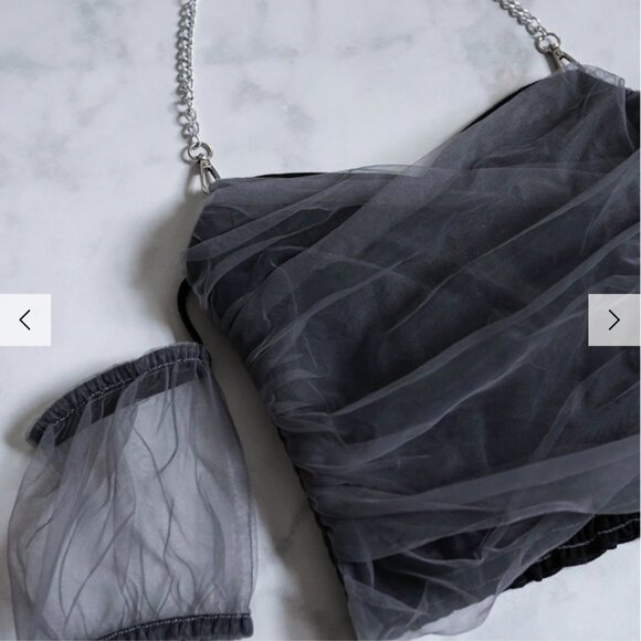 Lychee the Label - Cotton Candy Tulle Detail Crop Top - Picture 3 of 8